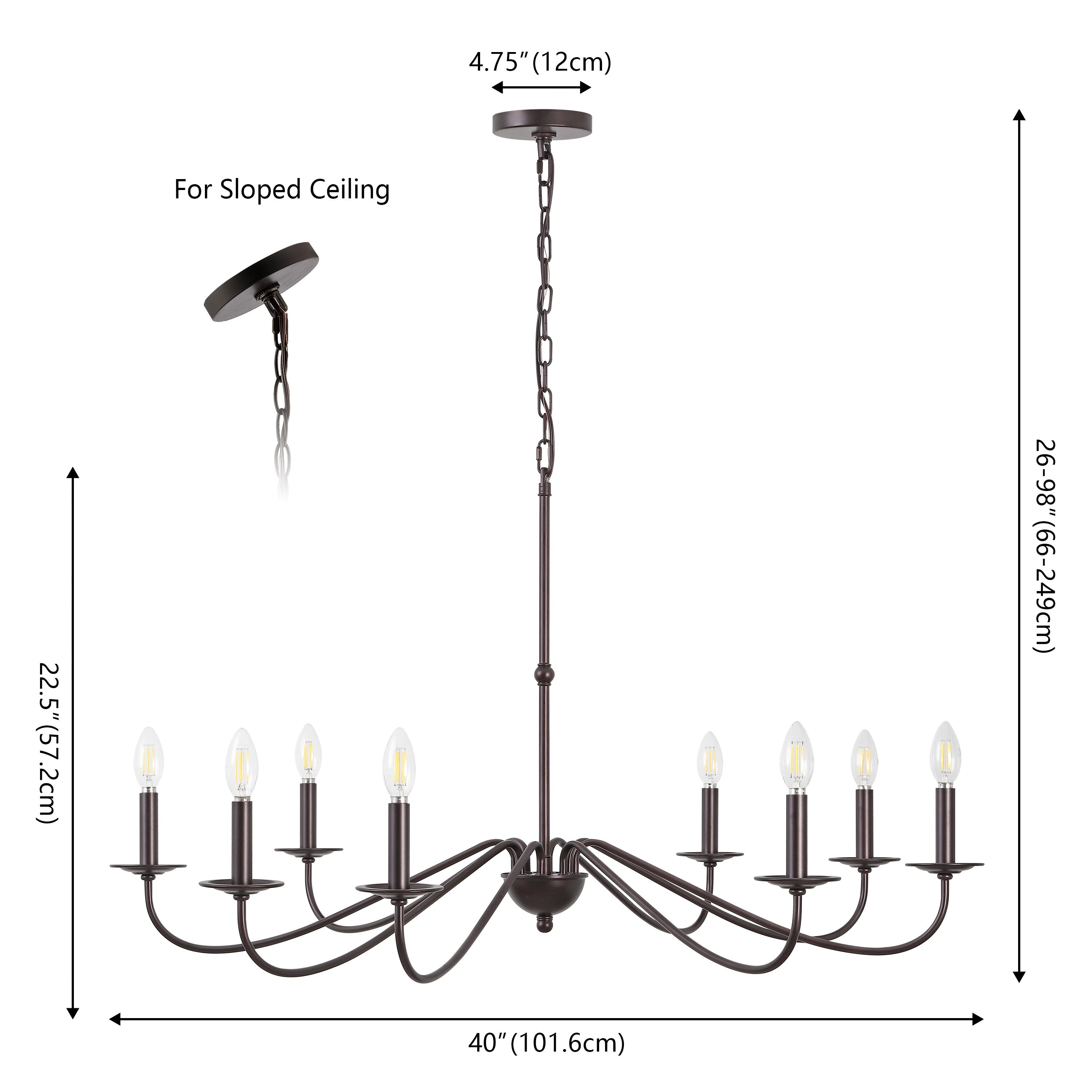 Lampadario a LED in ferro a 6 luci da 34,75 pollici, di JONATHAN Y