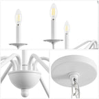 Lampadario a LED in ferro a 6 luci da 34,75 pollici, di JONATHAN Y