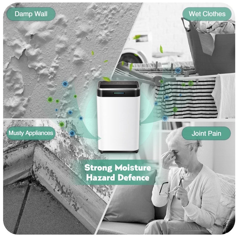 Deumidificatori da 3500 piedi quadrati per scantinati, case, stanze grandi e camere da letto, deumidificatori per garage a basso rumore