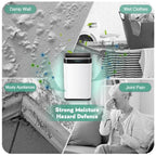 Deumidificatori da 3500 piedi quadrati per scantinati, case, stanze grandi e camere da letto, deumidificatori per garage a basso rumore