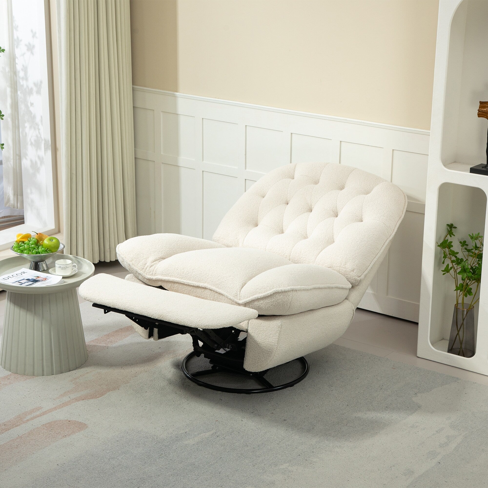 Poltrona reclinabile girevole a 360 gradi, set da 2