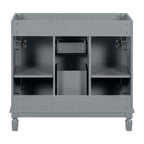 Mobile bagno moderno da 36'' con lavabo superiore e mobiletto a specchio, 2 ante e 2 cassetti