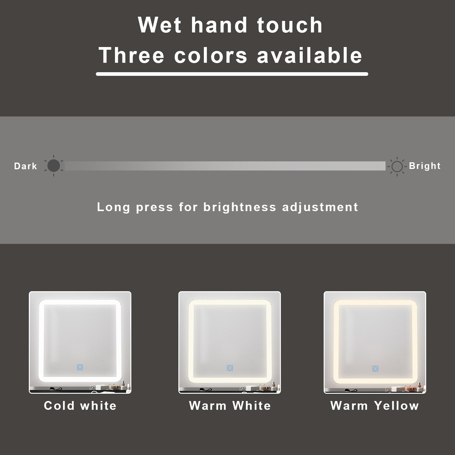 Mobiletto da trucco da 39,4'' con sgabello e specchio