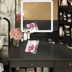 Mobiletto da trucco da 39,4'' con sgabello e specchio