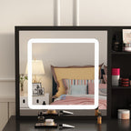 Set da toeletta per il trucco largo 39,4'' con sgabello e specchio