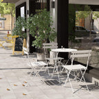Set da bistrot pieghevole in metallo da 3 pezzi, set da conversazione per esterni/interni resistente alle intemperie per patio, cortile, giardino