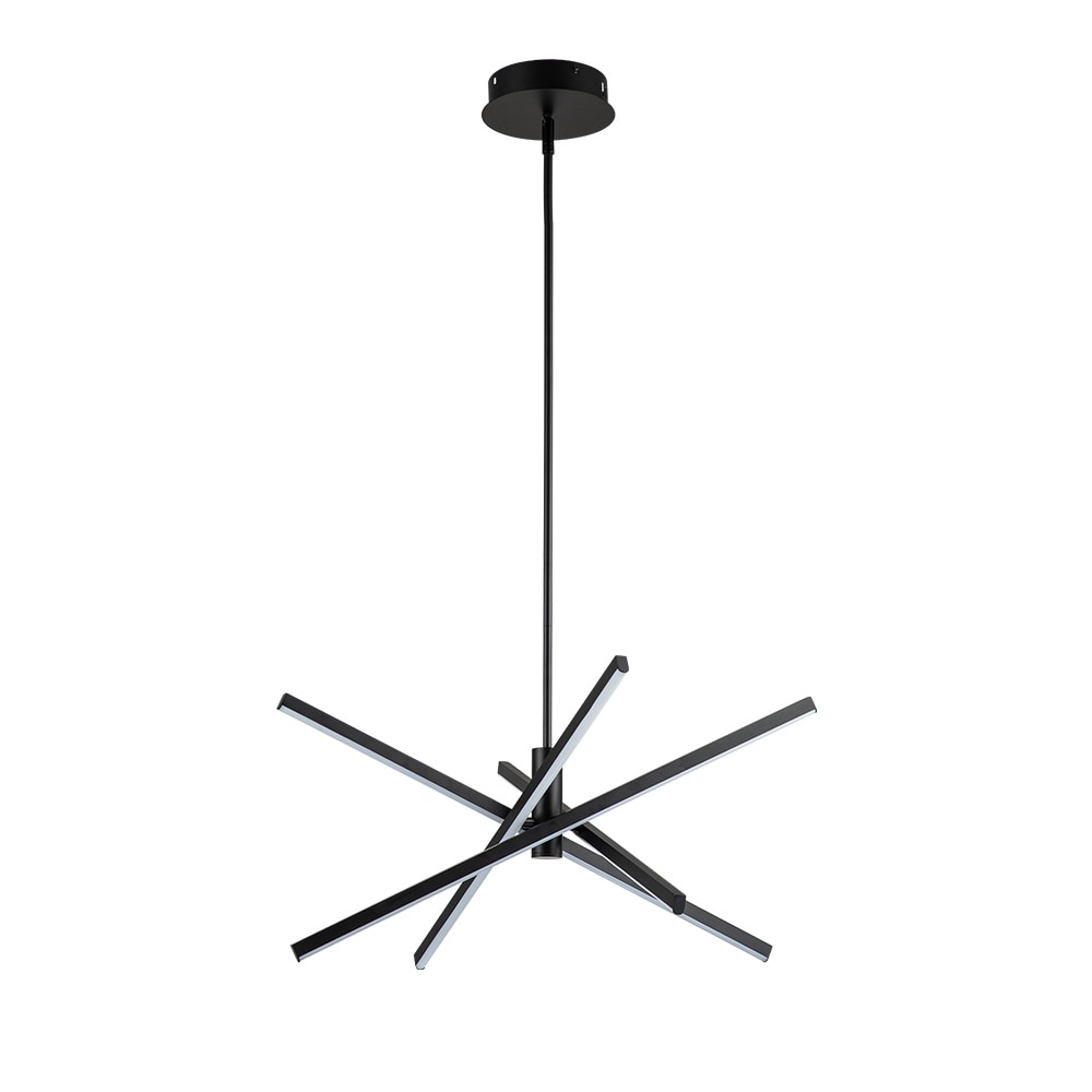 Lampadario a sospensione lineare Sputnik in alluminio moderno nero/oro a LED per soggiorno/sala da pranzo/cucina