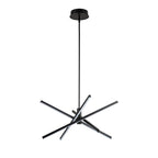 Lampadario a sospensione lineare Sputnik in alluminio moderno nero/oro a LED per soggiorno/sala da pranzo/cucina