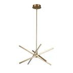 Lampadario a sospensione lineare Sputnik in alluminio moderno nero/oro a LED per soggiorno/sala da pranzo/cucina
