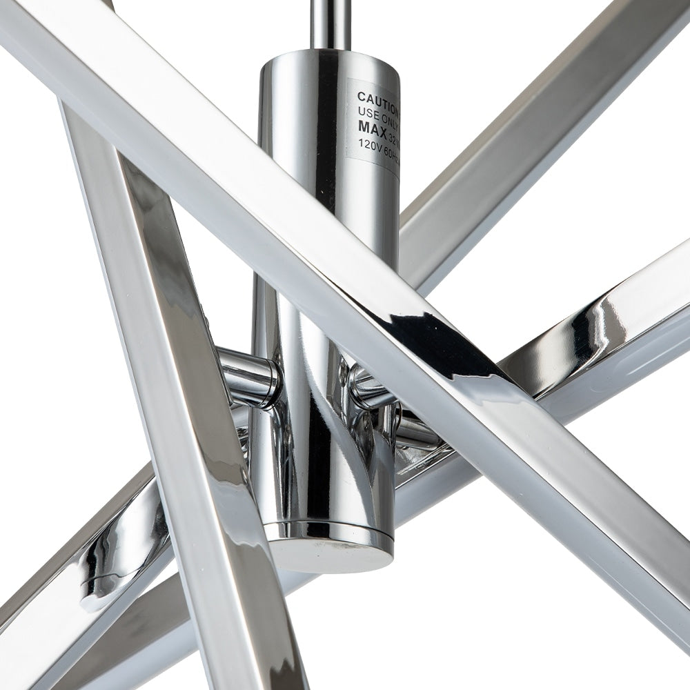 Lampadario a sospensione lineare Sputnik in alluminio moderno nero/oro a LED per soggiorno/sala da pranzo/cucina