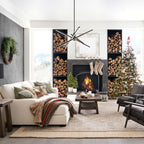 Lampadario a sospensione lineare Sputnik in alluminio moderno nero/oro a LED per soggiorno/sala da pranzo/cucina