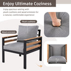 Set di divani per mobili da esterno da 4 pezzi