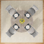 Tavolo da pranzo rotondo da 47 pollici per 4 persone, tavolo da cucina in stile rustico, piccolo tavolo da pranzo, tavolo da cucina in legno per sala da pranzo e soggiorno