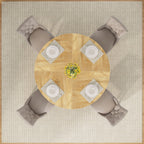 Tavolo da pranzo rotondo da 47 pollici per 4 persone, tavolo da cucina in stile rustico, piccolo tavolo da pranzo, tavolo da cucina in legno per sala da pranzo e soggiorno