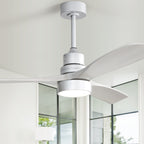 Ventilatore da soffitto a LED integrato da 48 e 52 pollici con luce e telecomando, motore CC reversibile