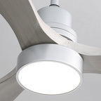 Ventilatore da soffitto a LED integrato da 48 e 52 pollici con luce e telecomando, motore CC reversibile