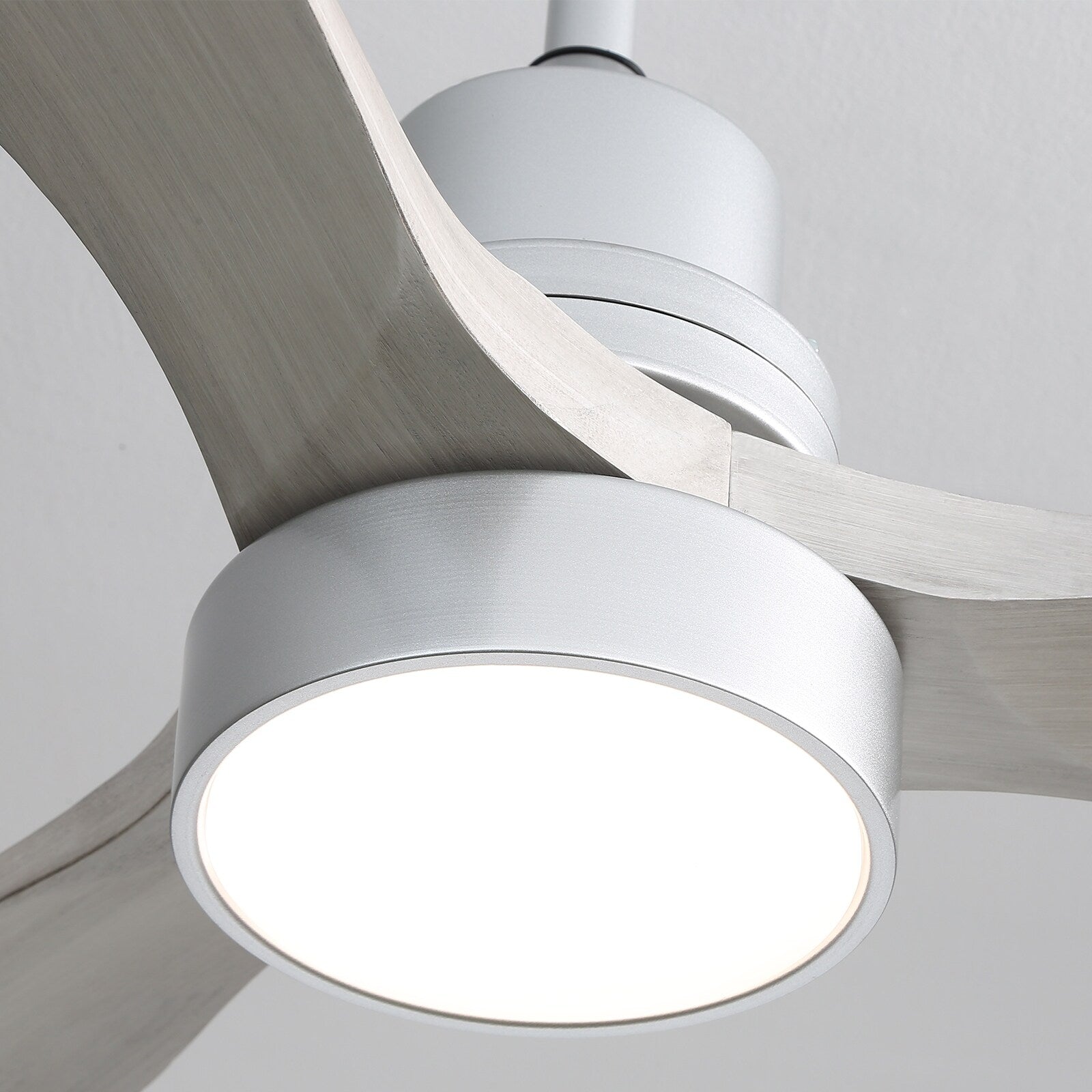 Ventilatore da soffitto a LED integrato da 48 e 52 pollici con luce e telecomando, motore CC reversibile