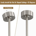 Ventilatore da soffitto a LED integrato da 48 e 52 pollici con luce e telecomando, motore CC reversibile