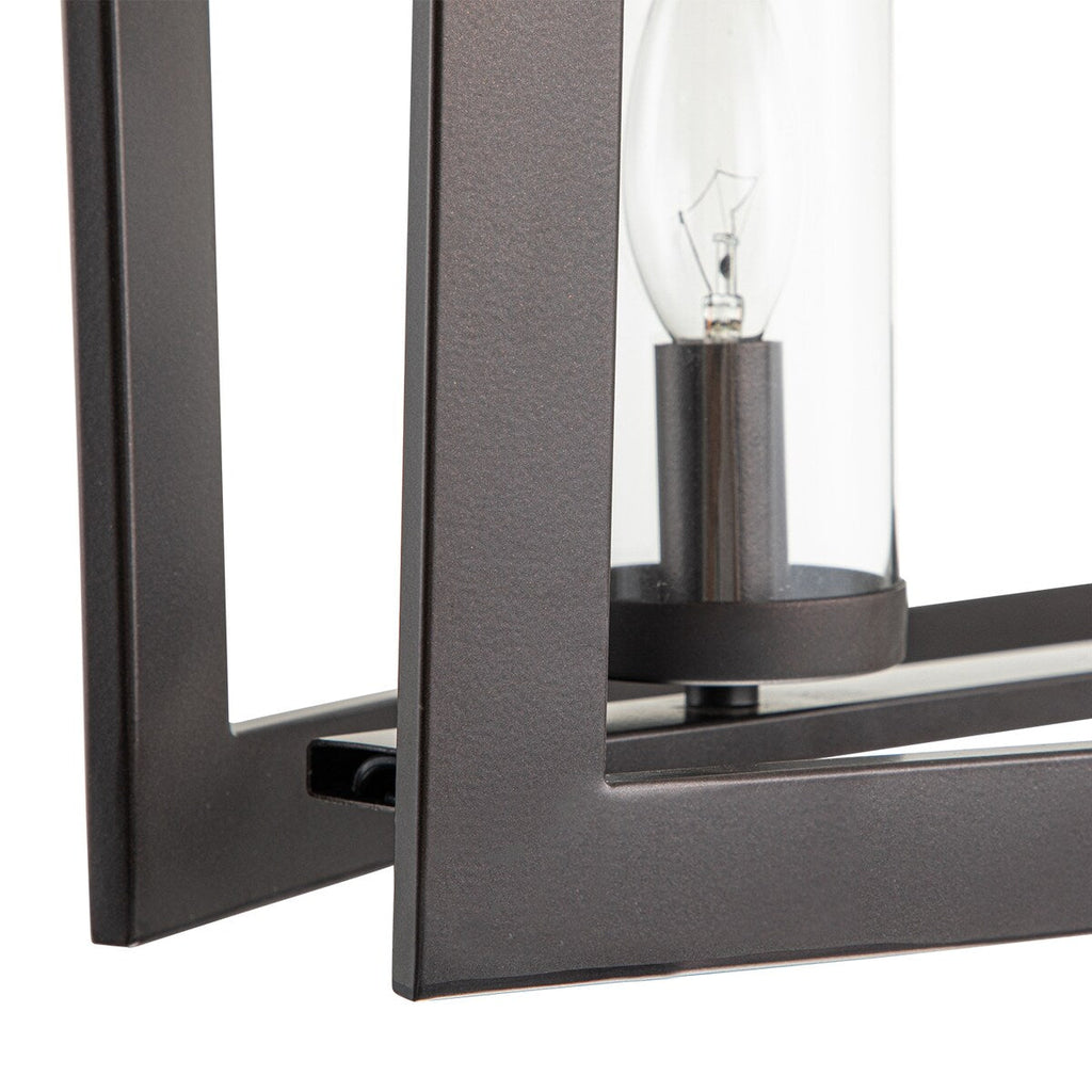 Lampadario rettangolare vintage in vetro a 5 luci, in stile industriale moderno di metà secolo, per isola da cucina