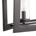 Lampadario rettangolare vintage in vetro a 5 luci, in stile industriale moderno di metà secolo, per isola da cucina