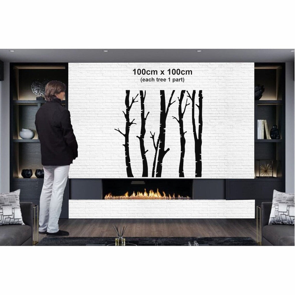 5 decorazioni da parete in metallo a forma di albero secco per la casa e l'esterno