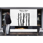 5 decorazioni da parete in metallo a forma di albero secco per la casa e l'esterno