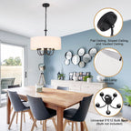 Lampada da soffitto moderna a 5 luci con montaggio a semi-incasso per sala da pranzo, camera da letto, soggiorno - N/D