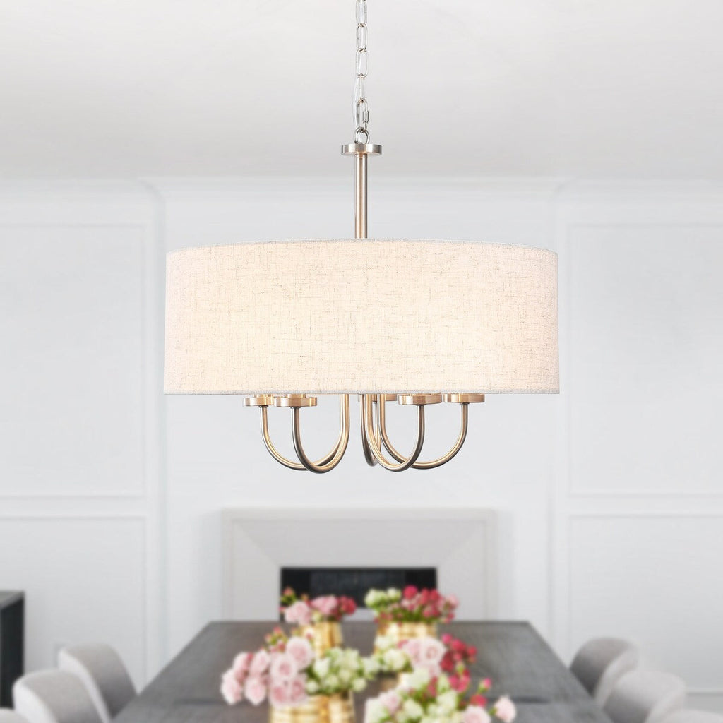 Lampada da soffitto moderna a 5 luci con montaggio a semi-incasso per sala da pranzo, camera da letto, soggiorno - N/D