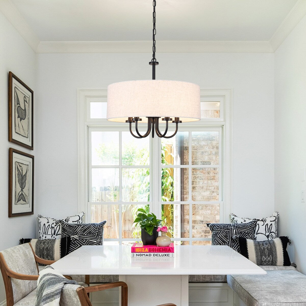 Lampada da soffitto moderna a 5 luci con montaggio a semi-incasso per sala da pranzo, camera da letto, soggiorno - N/D