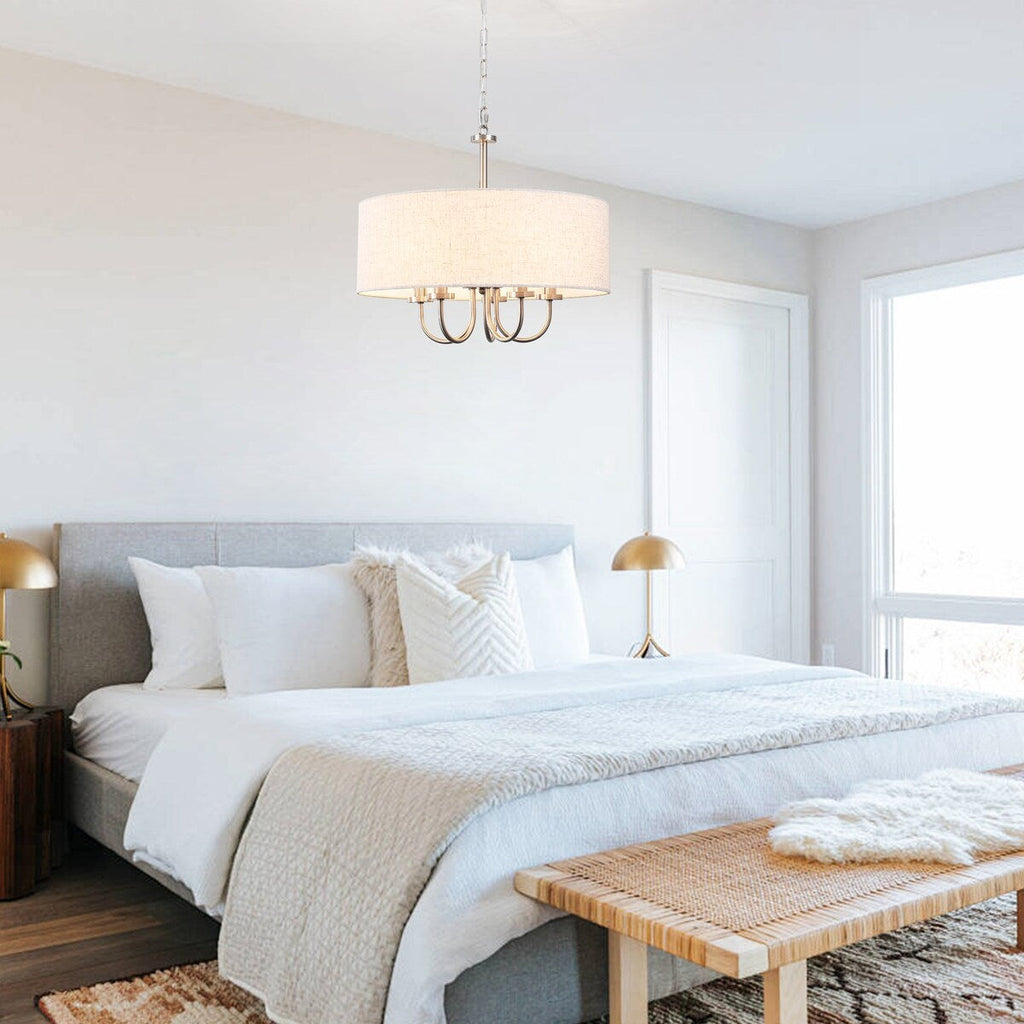 Lampada da soffitto moderna a 5 luci con montaggio a semi-incasso per sala da pranzo, camera da letto, soggiorno - N/D