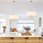 Lampada da soffitto moderna a 5 luci con montaggio a semi-incasso per sala da pranzo, camera da letto, soggiorno - N/D