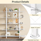 Libreria a 5 ripiani, libreria in stile industriale vintage