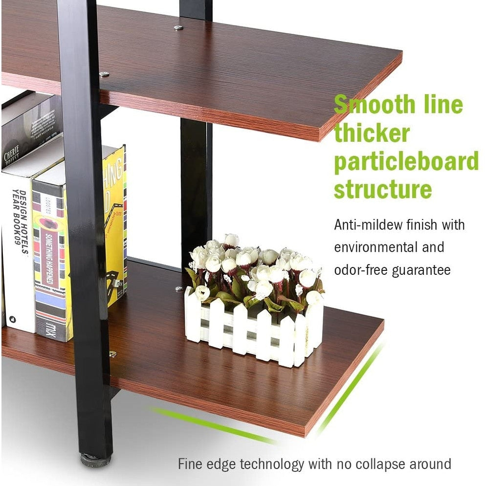 Libreria a 5 ripiani, libreria in stile industriale vintage