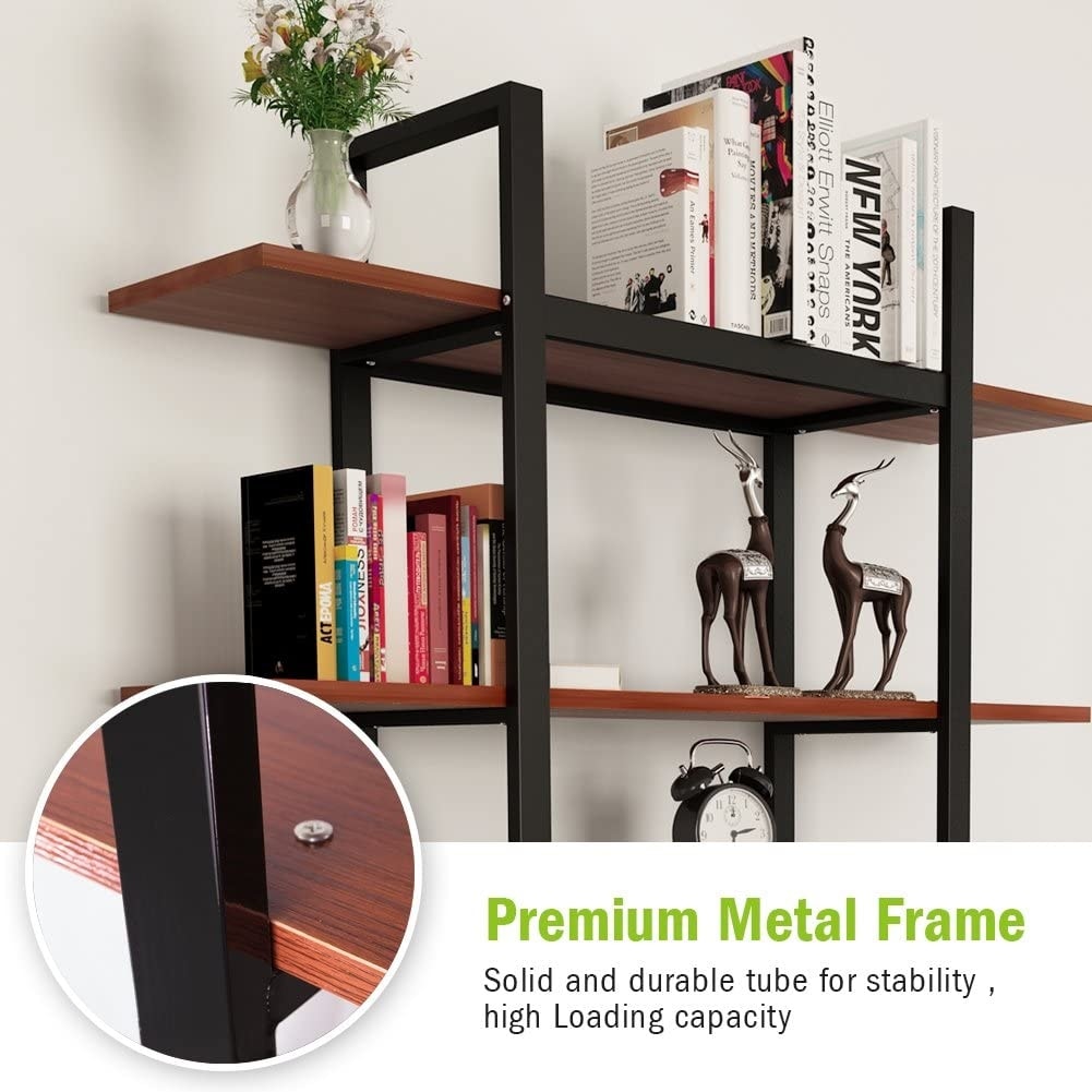 Libreria a 5 ripiani, libreria in stile industriale vintage