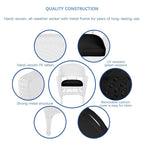 Set da pranzo in vimini bianco in resina da 5 pezzi