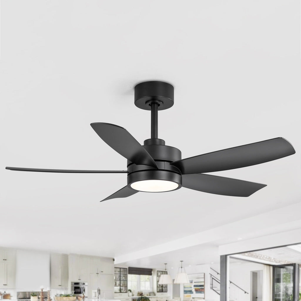 Ventilatore da soffitto a LED Breezary 65/52/42 a 5 pale con kit luci e telecomando