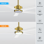 Ventilatore da soffitto a LED Breezary 65/52/42 a 5 pale con kit luci e telecomando