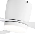Ventilatore da soffitto a LED da 52 pollici nero/bianco con telecomando (3 pale)