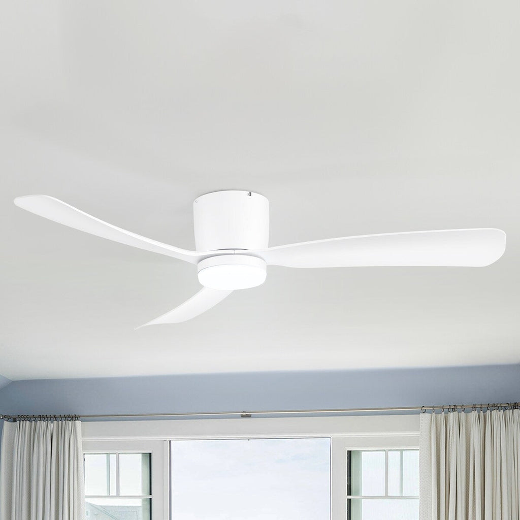 Ventilatore da soffitto a LED da 52 pollici nero/bianco con telecomando (3 pale)