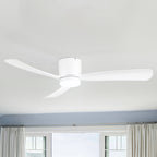 Ventilatore da soffitto a LED da 52 pollici nero/bianco con telecomando (3 pale)