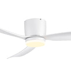 Ventilatore da soffitto a LED da 52 pollici nero/bianco con telecomando (3 pale)