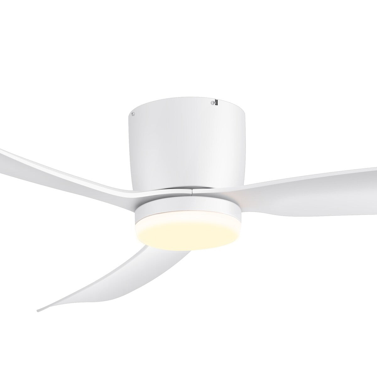 Ventilatore da soffitto a LED da 52 pollici nero/bianco con telecomando (3 pale)