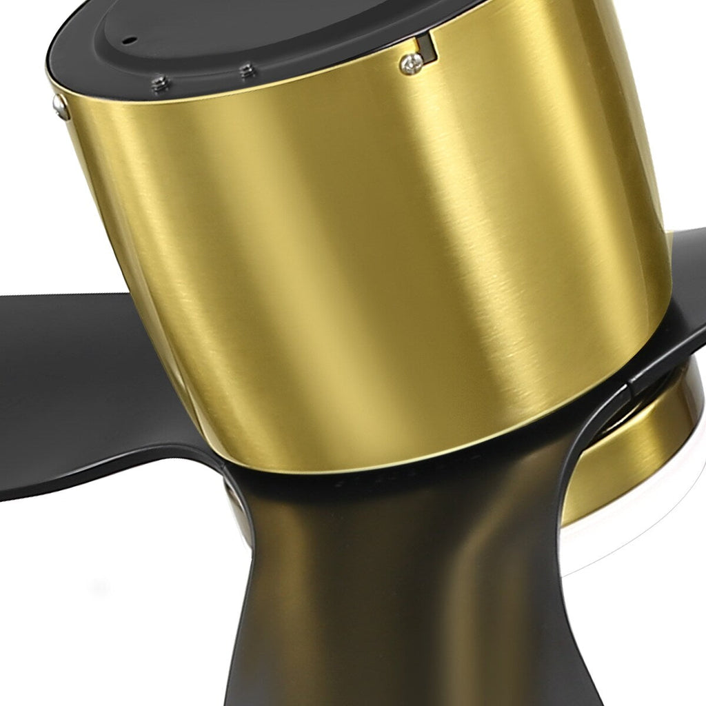 Ventilatore da soffitto a LED da 52 pollici nero/bianco con telecomando (3 pale)