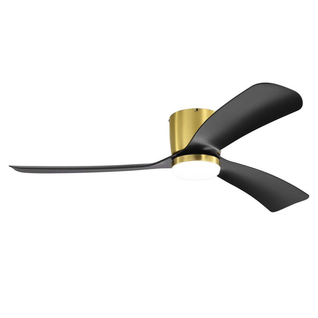 Ventilatore da soffitto a LED da 52 pollici nero/bianco con telecomando (3 pale)