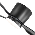 Ventilatore da soffitto a LED da 52 pollici nero/bianco con telecomando (3 pale)