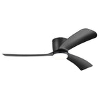 Ventilatore da soffitto a LED da 52 pollici nero/bianco con telecomando (3 pale)