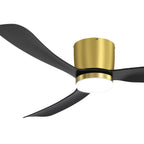 Ventilatore da soffitto a LED da 52 pollici nero/bianco con telecomando (3 pale)