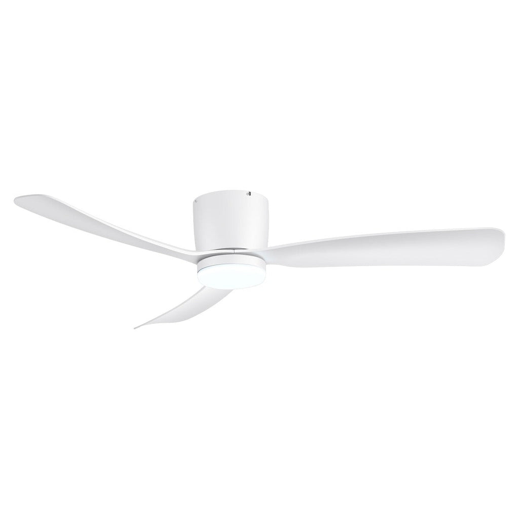 Ventilatore da soffitto a LED da 52 pollici nero/bianco con telecomando (3 pale)