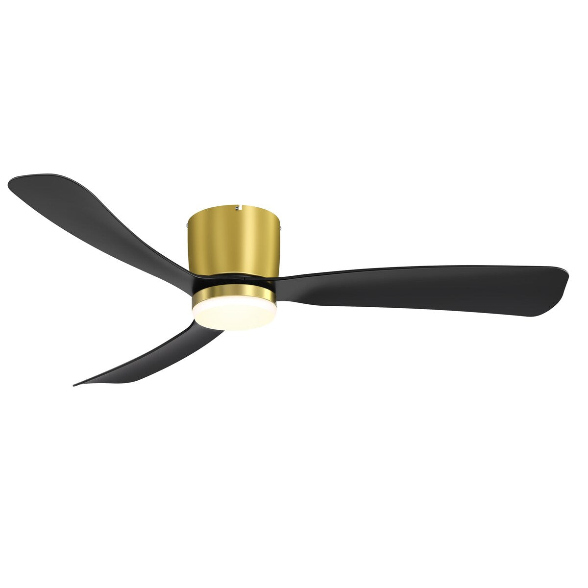 Ventilatore da soffitto a LED da 52 pollici nero/bianco con telecomando (3 pale)