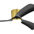 Ventilatore da soffitto a LED da 52 pollici nero/bianco con telecomando (3 pale)